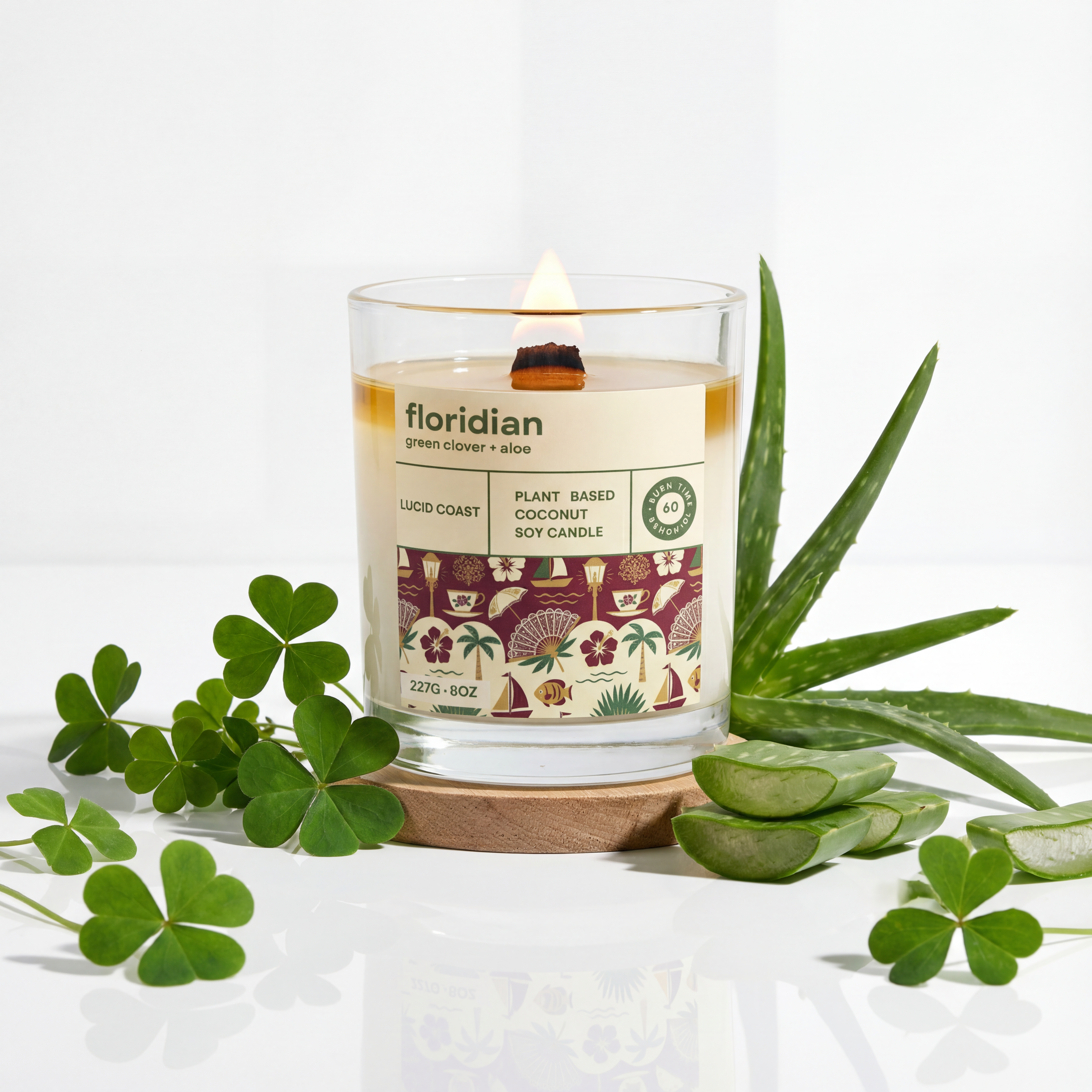 Floridian Candle - Green Clover and Aloe