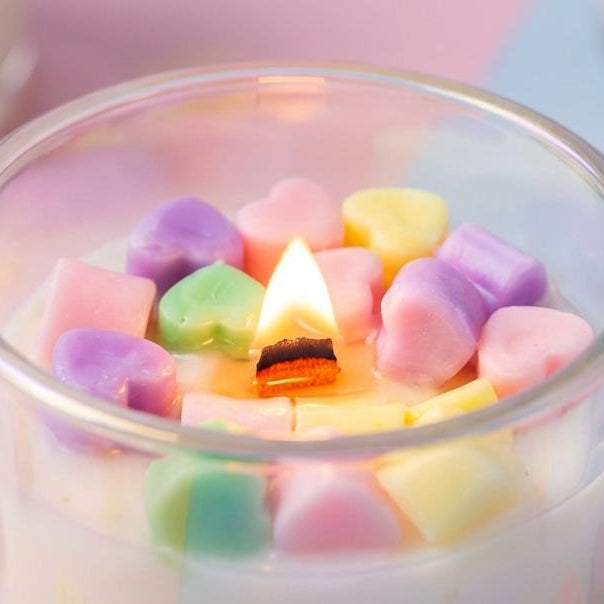 Candy Hearts Coconut Soy Candle | Valentine's Collection