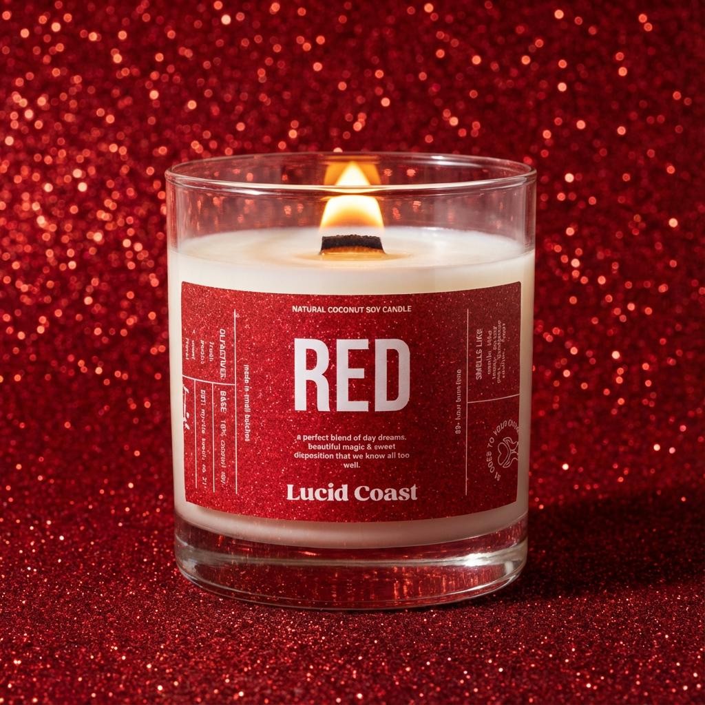 Red Candle | Coconut Soy Lotion Candle