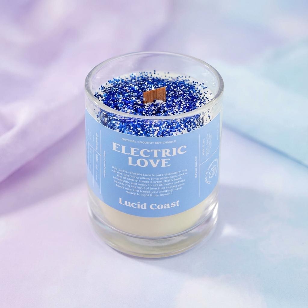 Electric Love Coconut Soy Candle | Valentine's Day Collection