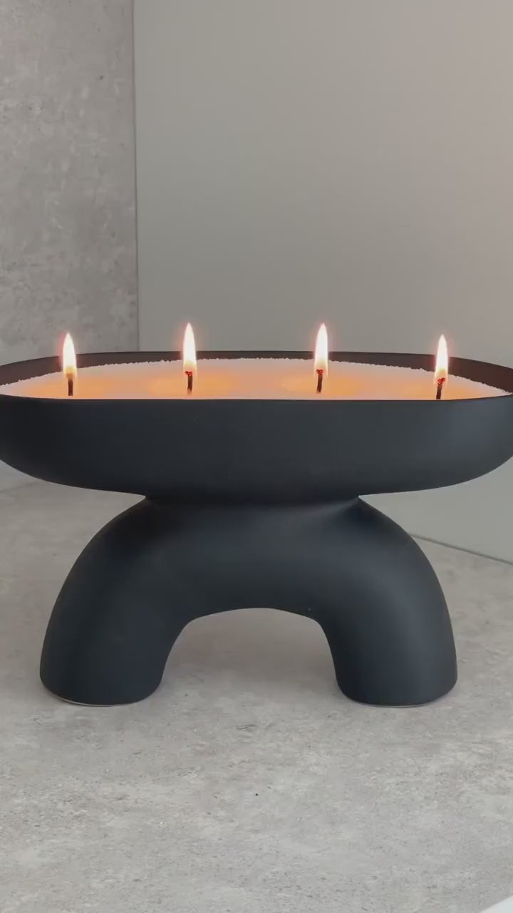 pearled sand wax candle